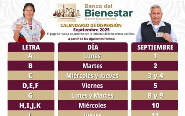 calendario bienestar septiembre