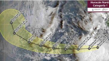 “Narda” se convierte en huracán categoría 1