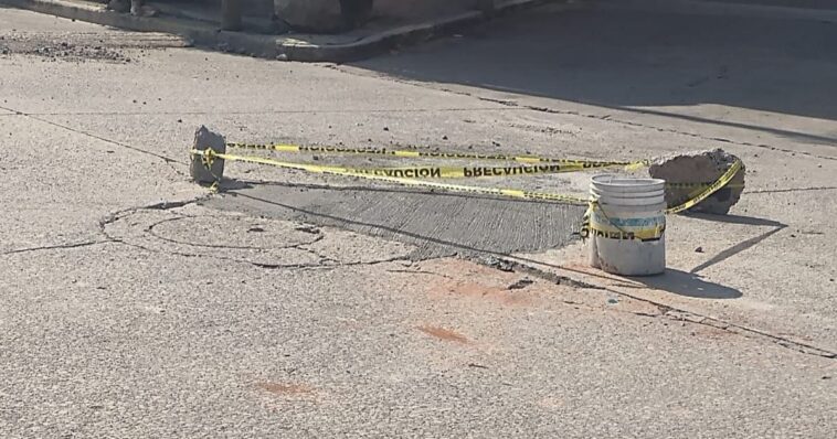 Atienden socavón en la colonia Ampliación Año de Juárez en Cuautla