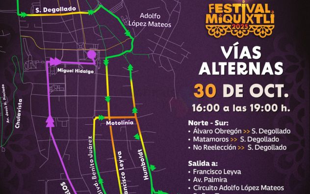 Alertas viales por festival en Cuernavaca