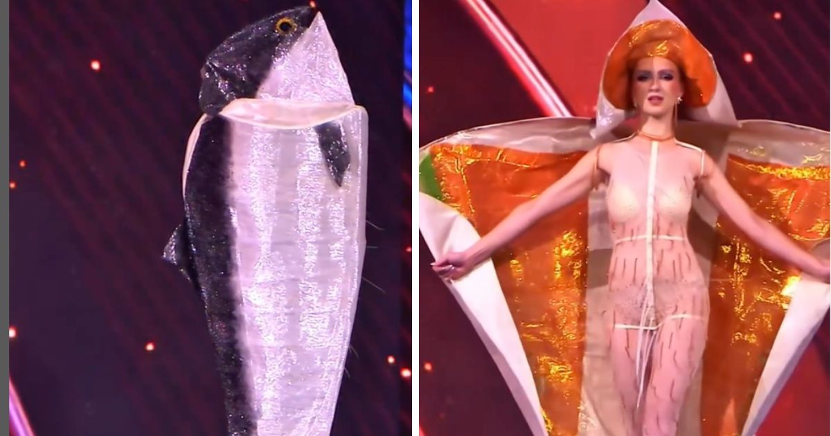 miss noruega traje salmón