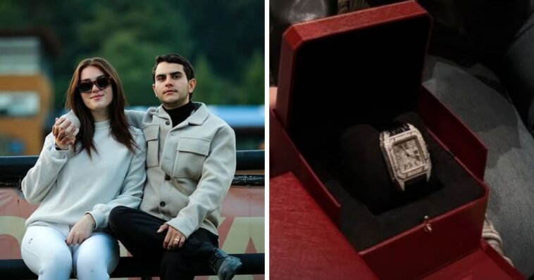 hija canelo reloj Cartier