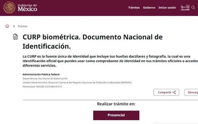 CURP biométrica 2026