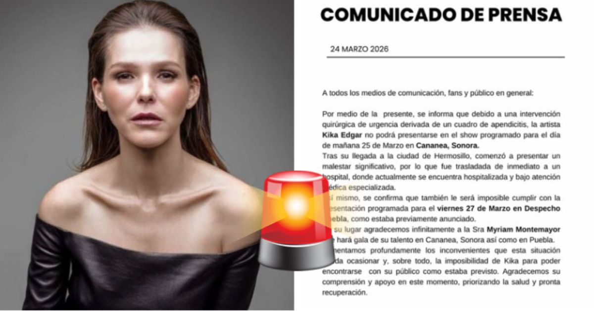 kika edgar hospitalizada