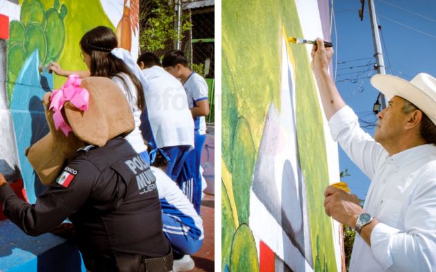 Mural mundialista en AltaVista