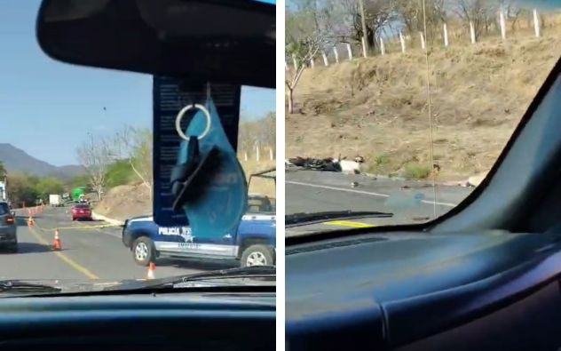 Motociclista muere tras choque múltiple en la autopista Puente de Ixtla-Iguala
