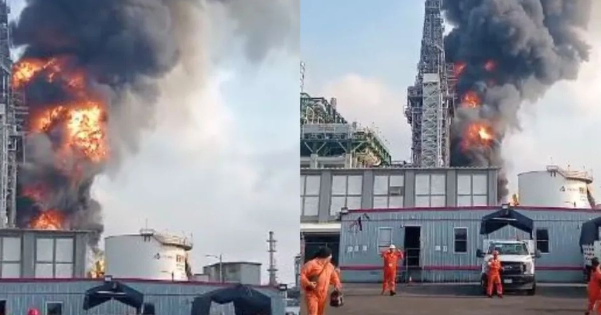 Nuevo incendio en Refinería Dos Bocas en Tabasco