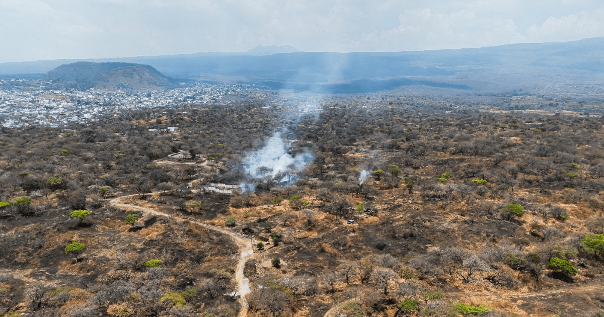 Detectan incendio provocado en El Tepozteco mediante drones