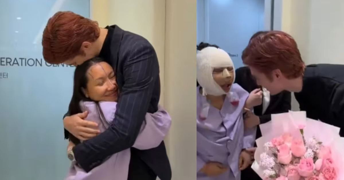 Transforma su rostro por estar a la “altura” de su esposo