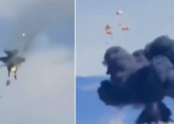 Chocan dos aviones militares durante espectáculo aéreo en Idaho