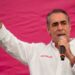 El exgobernador de Morelos Sergio Estrada Cajigal Ramírez durante un evento político público en Cuernavaca, Morelos.