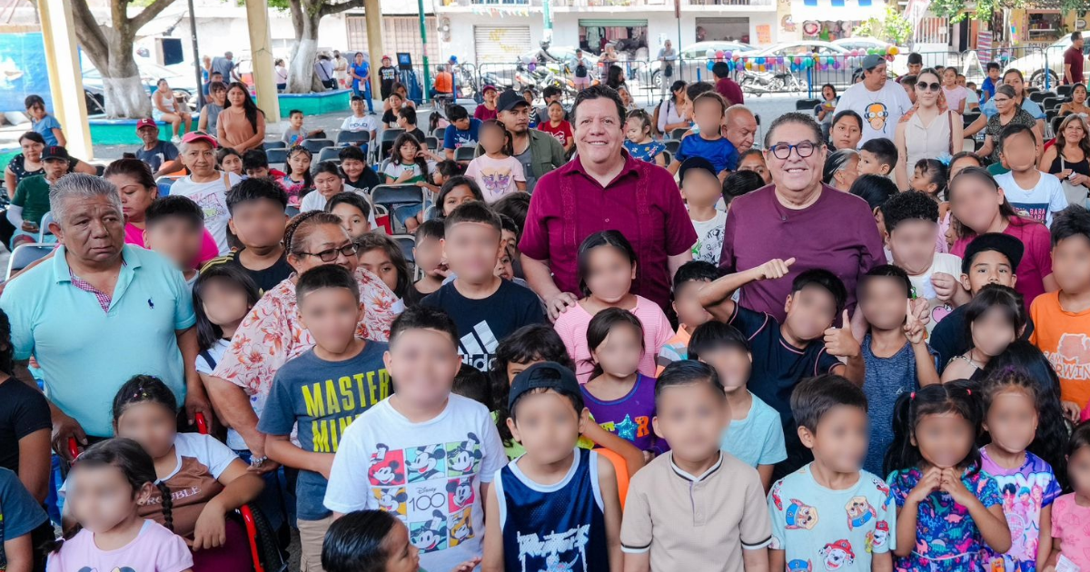 Víctor Mercado encabeza festejos del Día de la Niñez en colonias de Cuernavaca