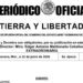 otografía en un plano medio del Periódico Oficial "Tierra y Libertad" o los logotipos institucionales del Gobierno del Estado de Morelos,