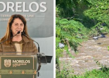 Tramo del cauce del río Cuautla rodeado de vegetación natural en el municipio de Cuautla, Morelos