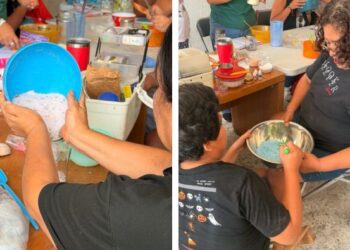 Mujeres de la colonia Revolución participan en el taller de elaboración de sales aromáticas terapéuticas del IMC en Cuernavaca, Morelos