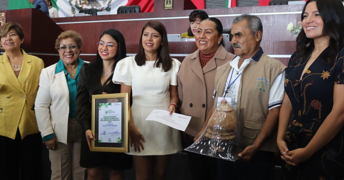Congreso de Morelos premia a quienes luchan por cuidar el medio ambiente